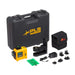 FLUKE PLS 3x360G Green Three-Plane Multi-Line Laser Level kit with case, target and magnetic bracket