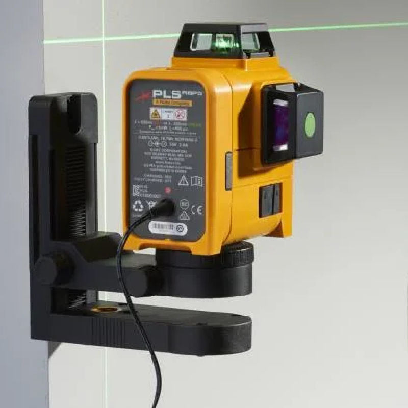 FLUKE PLS 3x360G Three-Plane Laser Level Multi Line on bracket in operation