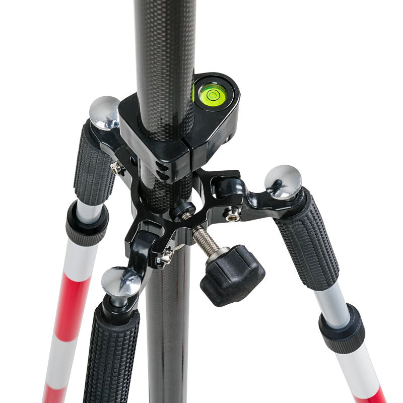 geo-FENNEL T 19 Pole Tripod for Prisms and GNSS Receivers bubble level close view