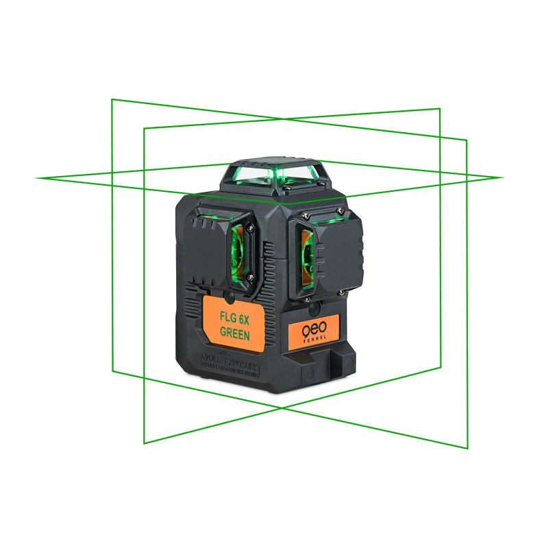 geo-FENNEL FLG 6x Green Multi-Line Level Laser with laser diagram