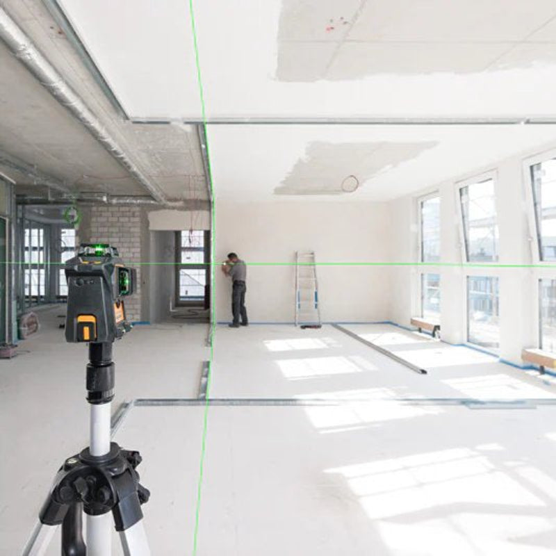 geo-FENNEL FLG 6x Green Multi-Line Laser Level at a construction site