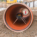 geo-FENNEL FKL 55 Red Beam Pipe Laser Level in use at a construction site