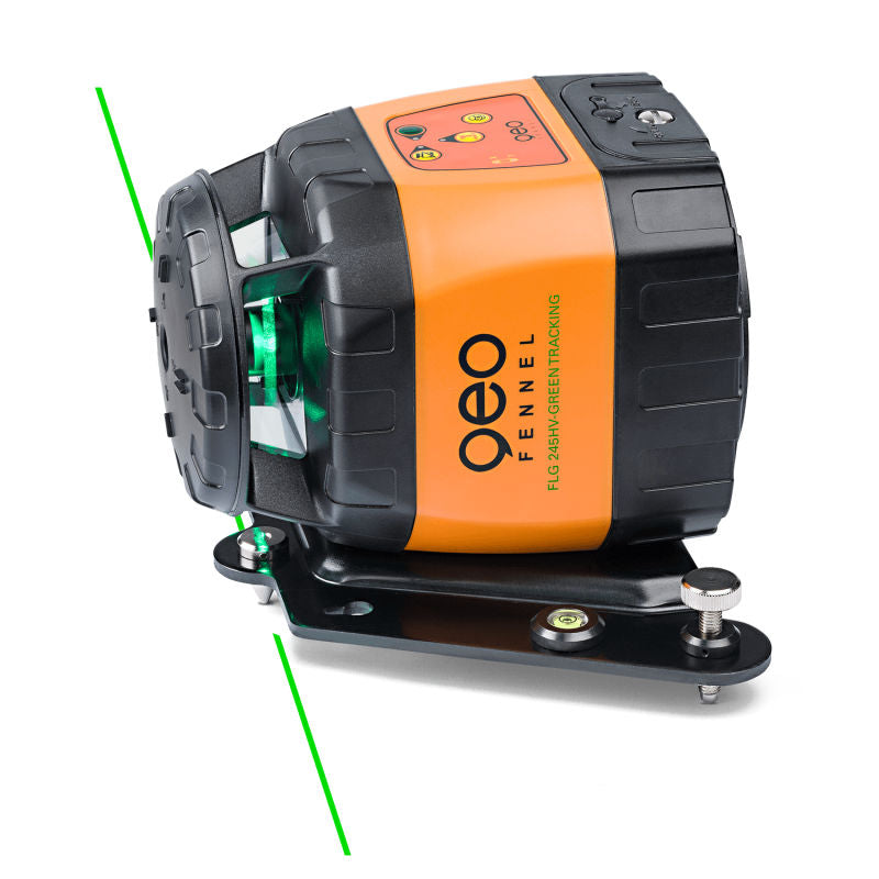 Geo Fennel FLG 245HV Green Tracking Rotary Laser Level Receiver on floor mount