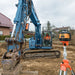 Geo Fennel FL 105H Horizontal Rotary Laser Level with tripod at a construction site