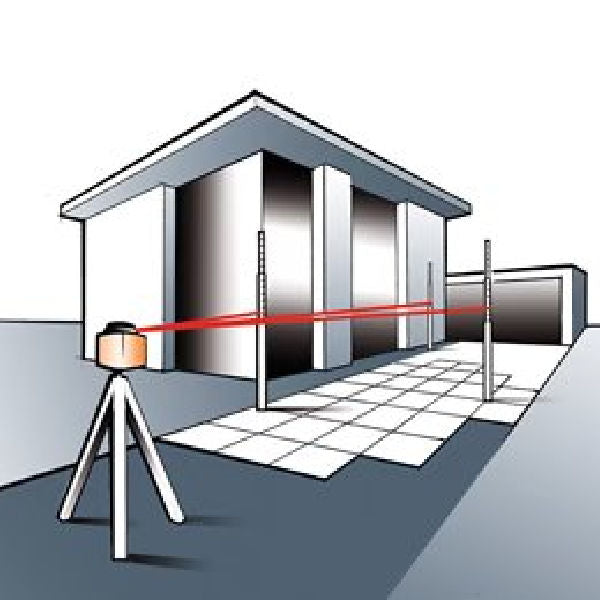 Geo Fennel FL 105H Horizontal Rotating Laser Used for road building Action diagram