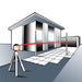 Geo Fennel FL 105H Horizontal Rotating Laser Used for road building Action diagram