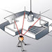 Geo Fennel FL 105H Horizontal Rotating Laser Used at a construction site Action diagram