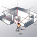 Geo Fennel FL 105H Horizontal Rotating Laser Used for measuring walls action diagram