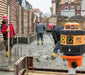 Geo-Fennel FL 115H Horizontal Rotating Laser Level on tripod at a construction site