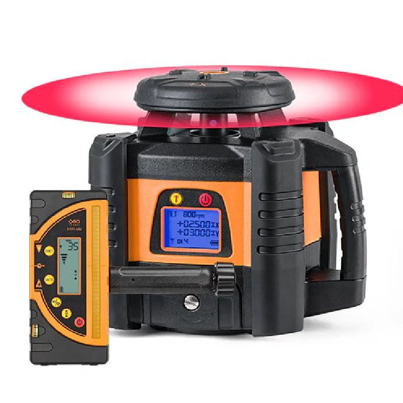 Geo Fennel FL 155 H-G Red Rotating Laser Level with FR 77MM Laser Receiver