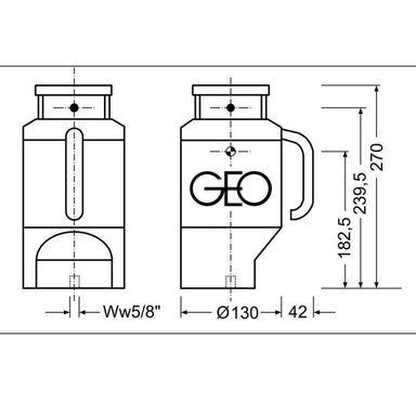 GEO-Laser KB-80L Automatic Cone Construction Rotating Laser Level Dimensions