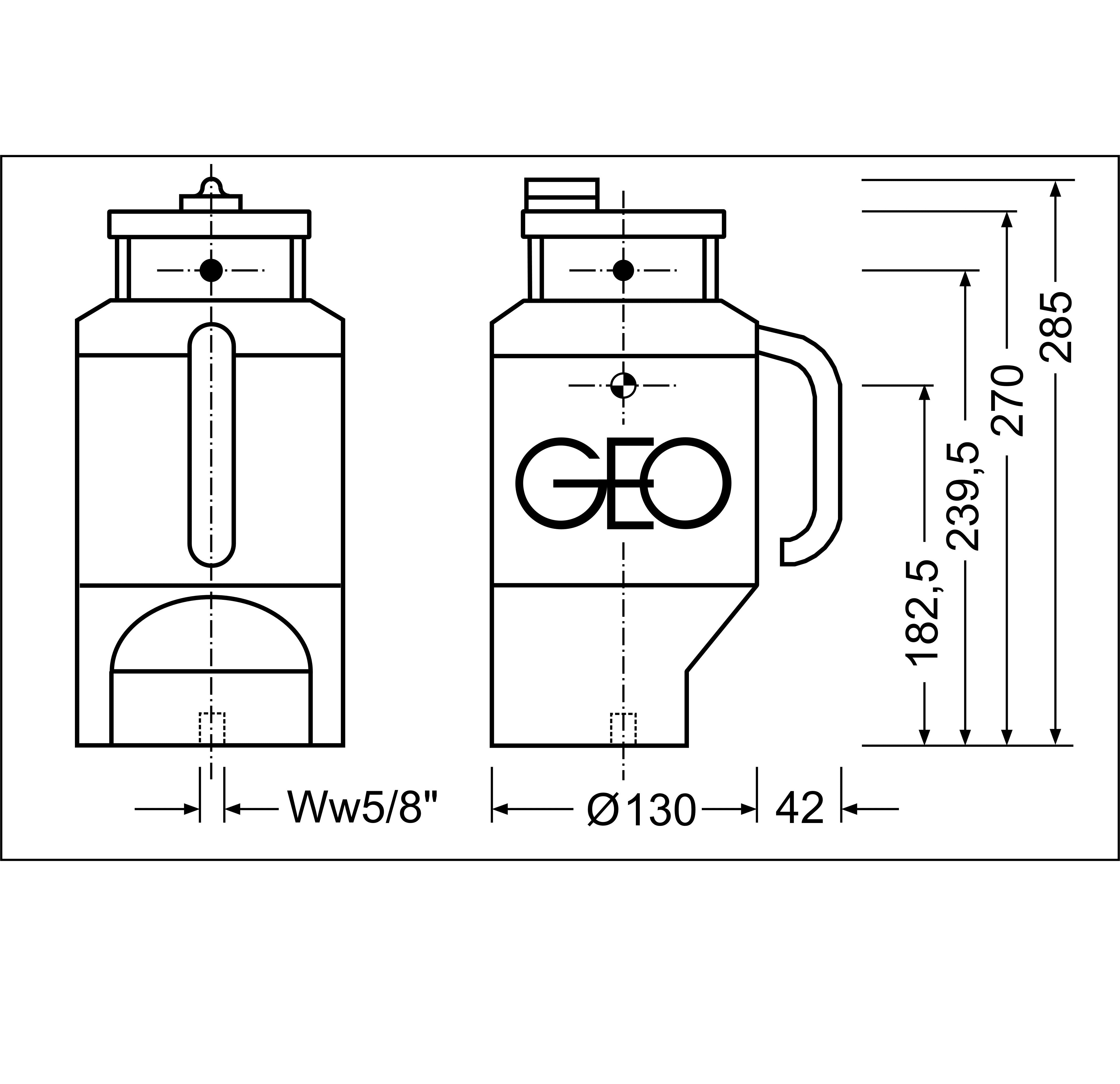 GEO-Laser RL-70L Automatic Rotating Laser Level Dimensions diagram