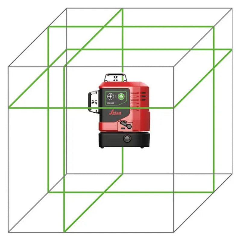 Leica Lino L6G-1 Green Beam Multi Line Laser Level with laser diagram