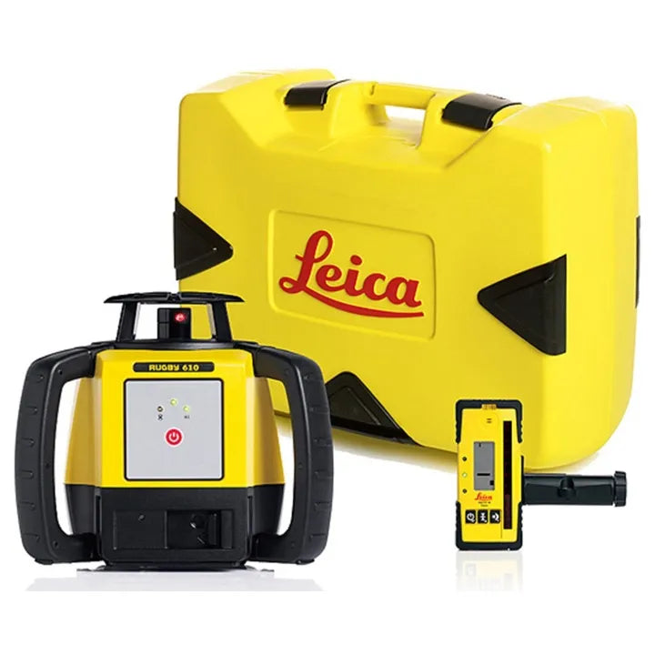 Leica Rugby 310 Rotating Laser Level with Rod-Eye 120 Laser Receiver and Hard Case