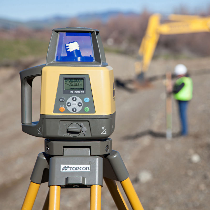 Topcon RL-200 Grade Laser at a construction site