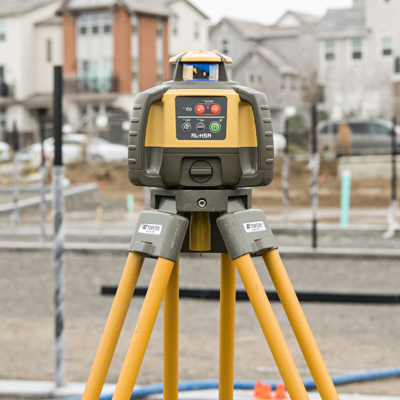 Topcon RL-H5A Rotating Laser Level on a Tripod