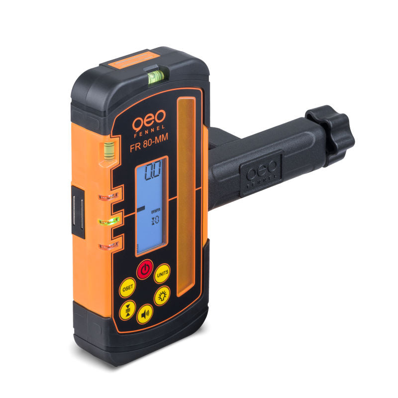 geo-FENNEL FR 80-MM Laser Detector side view with clamp