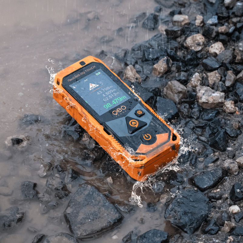 geo-FENNEL GeoDIST 100-Touch Laser Distance Measurer getting wet - IP64 rating